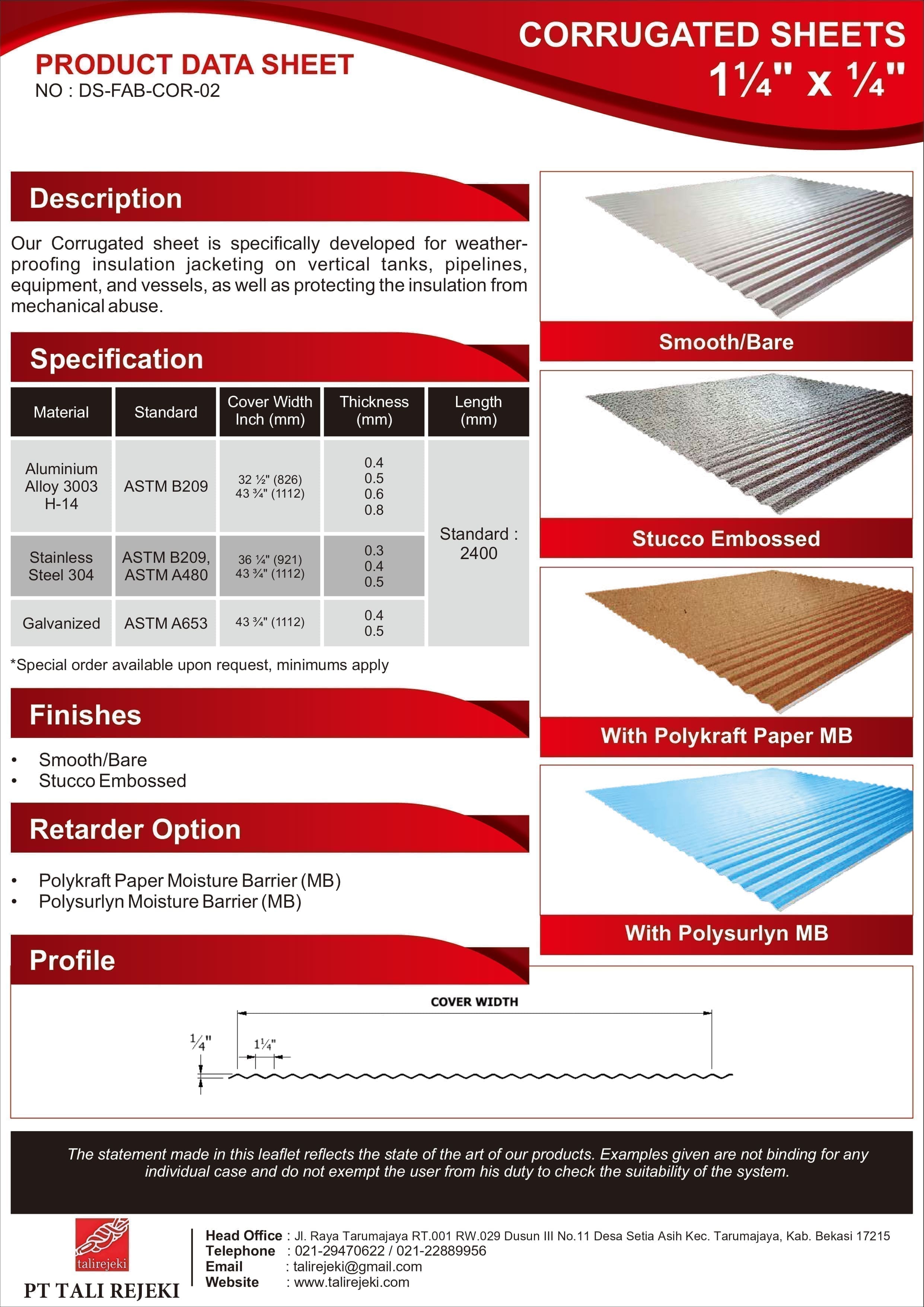 Aluminium Corrugated Sheet