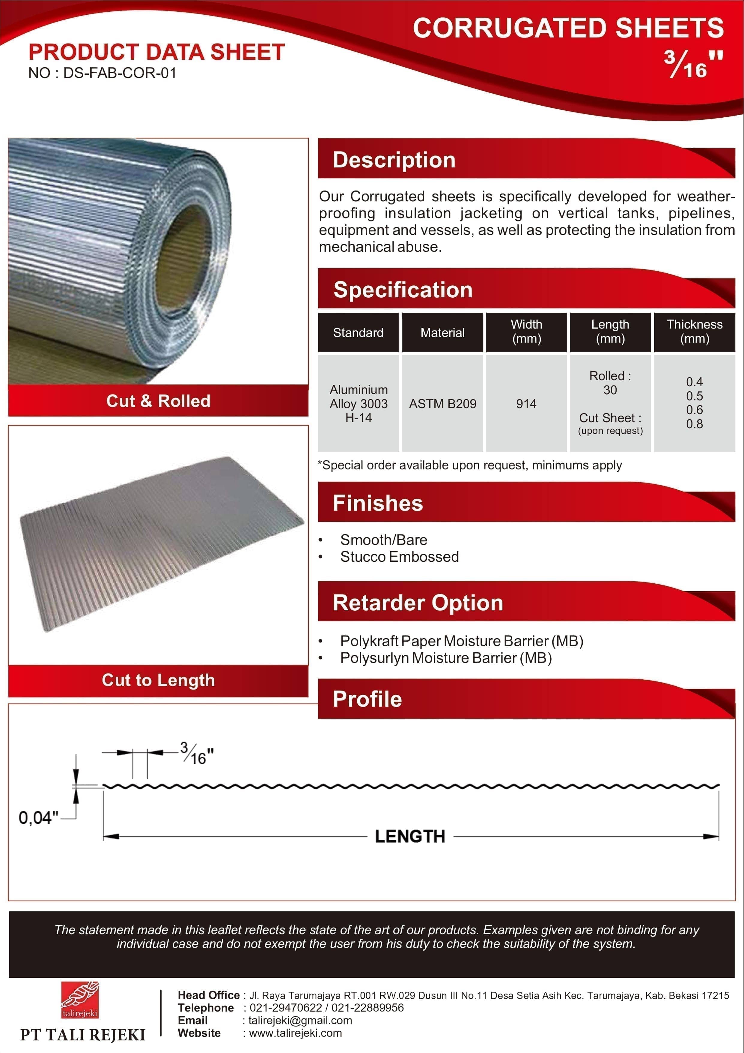 Aluminium Corrugated Sheet